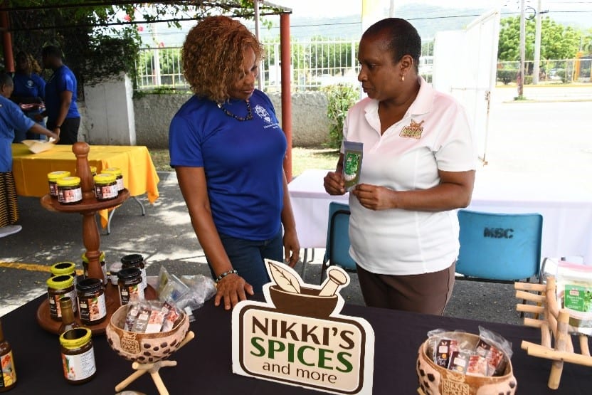 Miss Sylvia Stewart at Nikki's Spices Booth