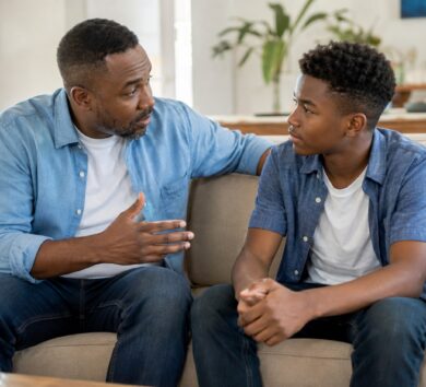 Parent talking to Child