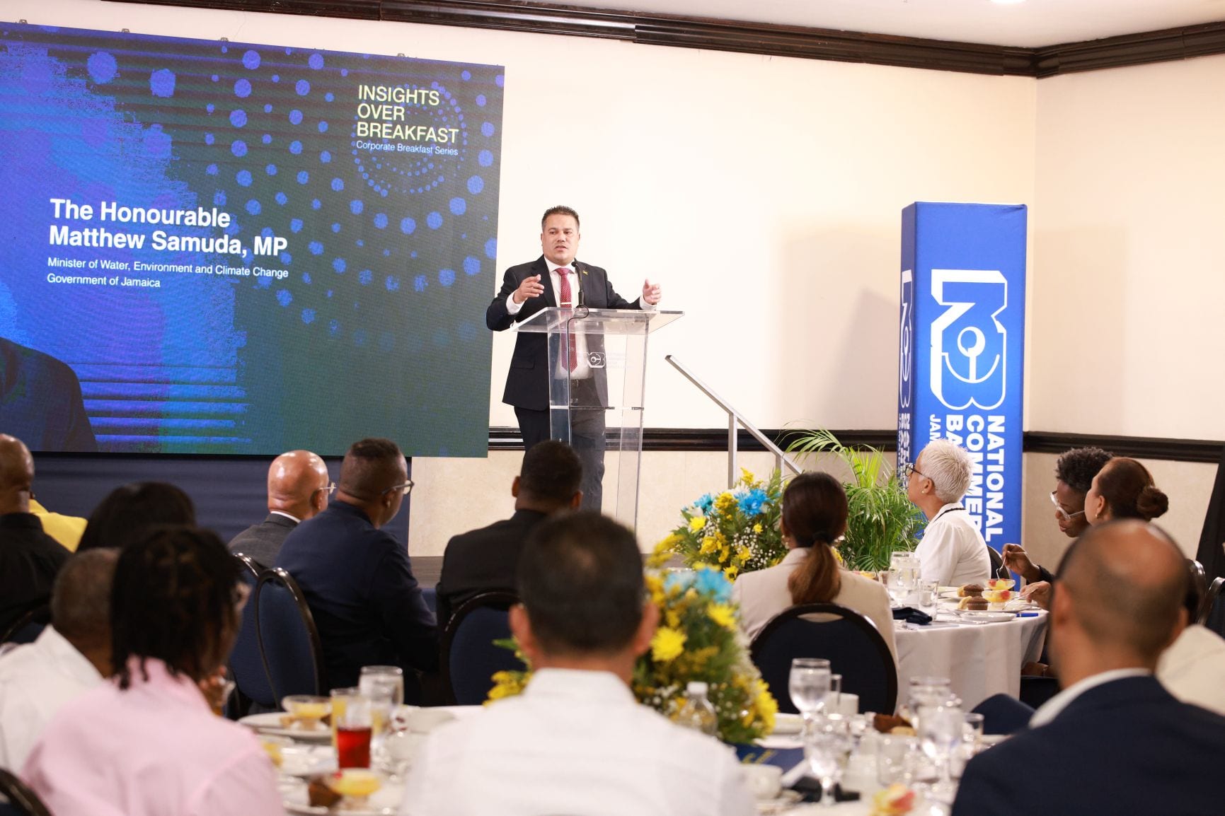 Corporate Breakfast - Caption 1 - Minister Samuda