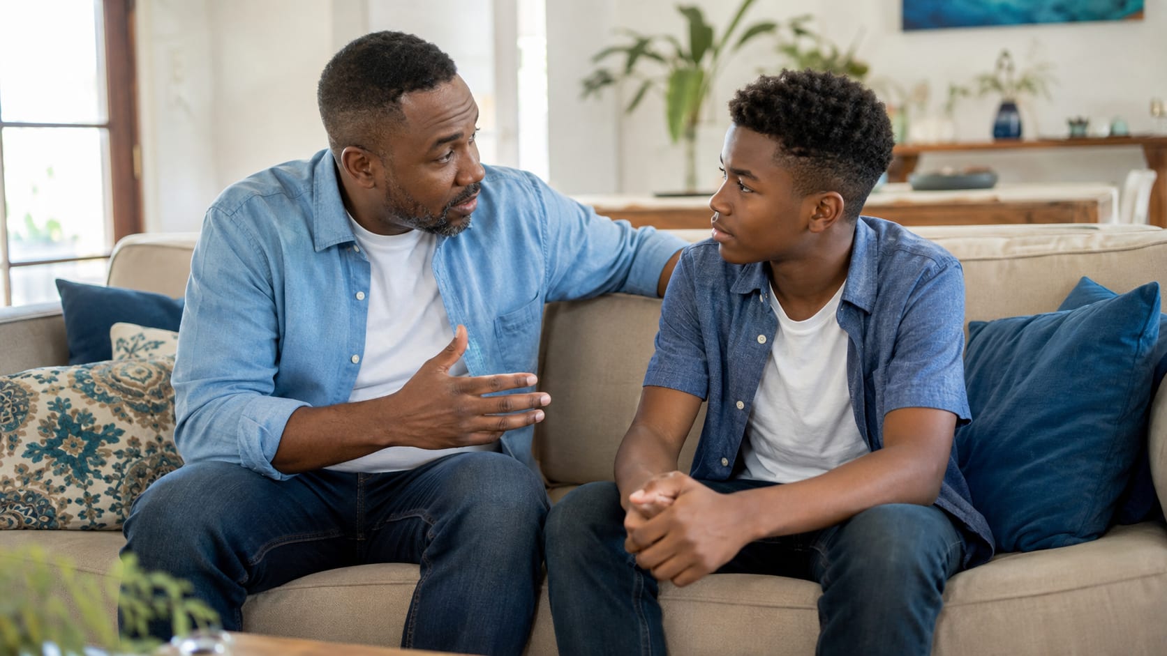 Parent talking to Child