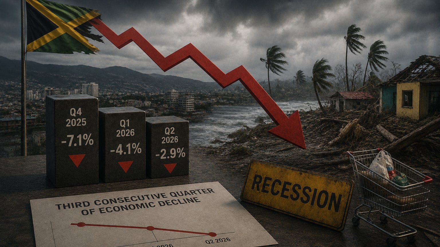 Jamaican economy officially in recession with 3rd consecutive decline