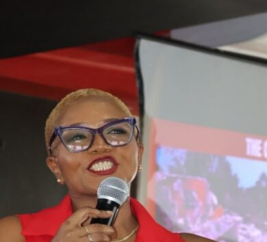 Professor Donna P. Hope, Professor of Culture, Gender, and Society at The University of the West Indies (UWI), delivers the 17th Annual Marcus Mosiah Garvey Lecture at Garvey Great Hall, 76 King Street, Kingston
