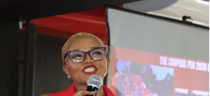 Professor Donna P. Hope, Professor of Culture, Gender, and Society at The University of the West Indies (UWI), delivers the 17th Annual Marcus Mosiah Garvey Lecture at Garvey Great Hall, 76 King Street, Kingston