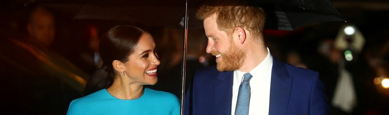 Britain’s Prince Harry and his wife Meghan, Duchess of Sussex, arrive at the Endeavour Fund Awards in London