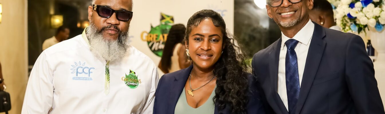 Caption From Left Curtis Hyatt, Promoter, PCF_ Mikisha Silvera, Destination Manager, Kingston & St. Andrew, TPDCo_ Dr. Carey Wallace, Executive Director, TEF at the recent Launch of Greatness Weekend 2026