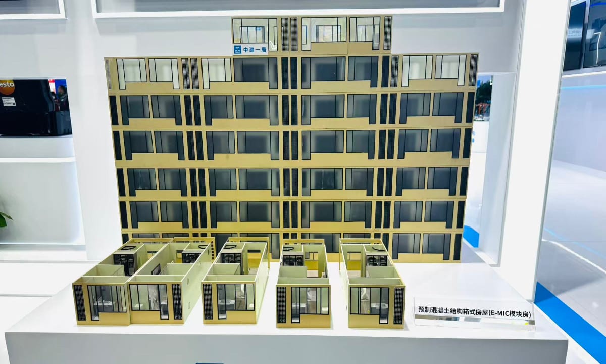 A view of the prefabricated modular housing system from China State Construction Engineering Corporation Photo_ Liu Yang_GT