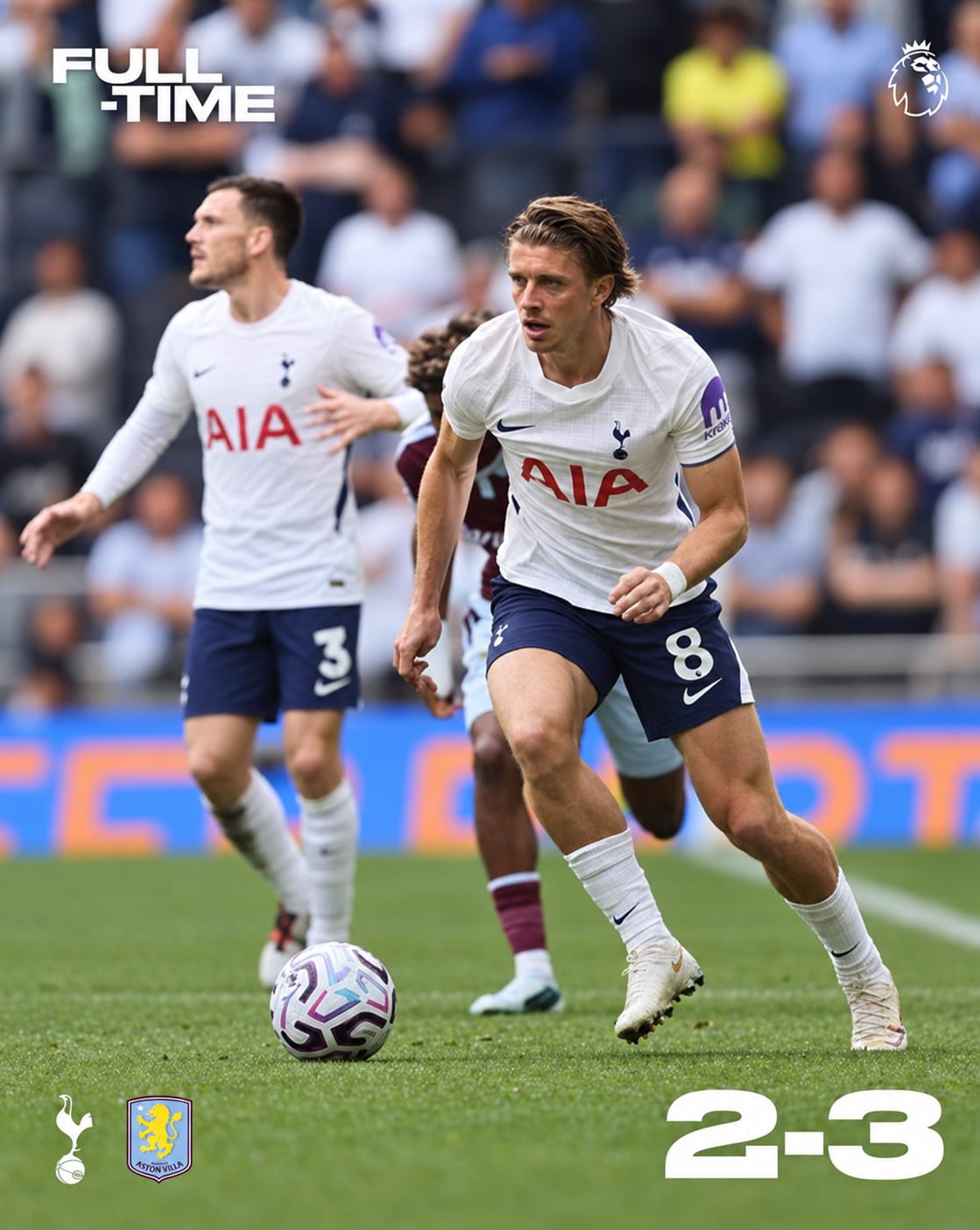 Aston Villa beat Tottenham 3-2