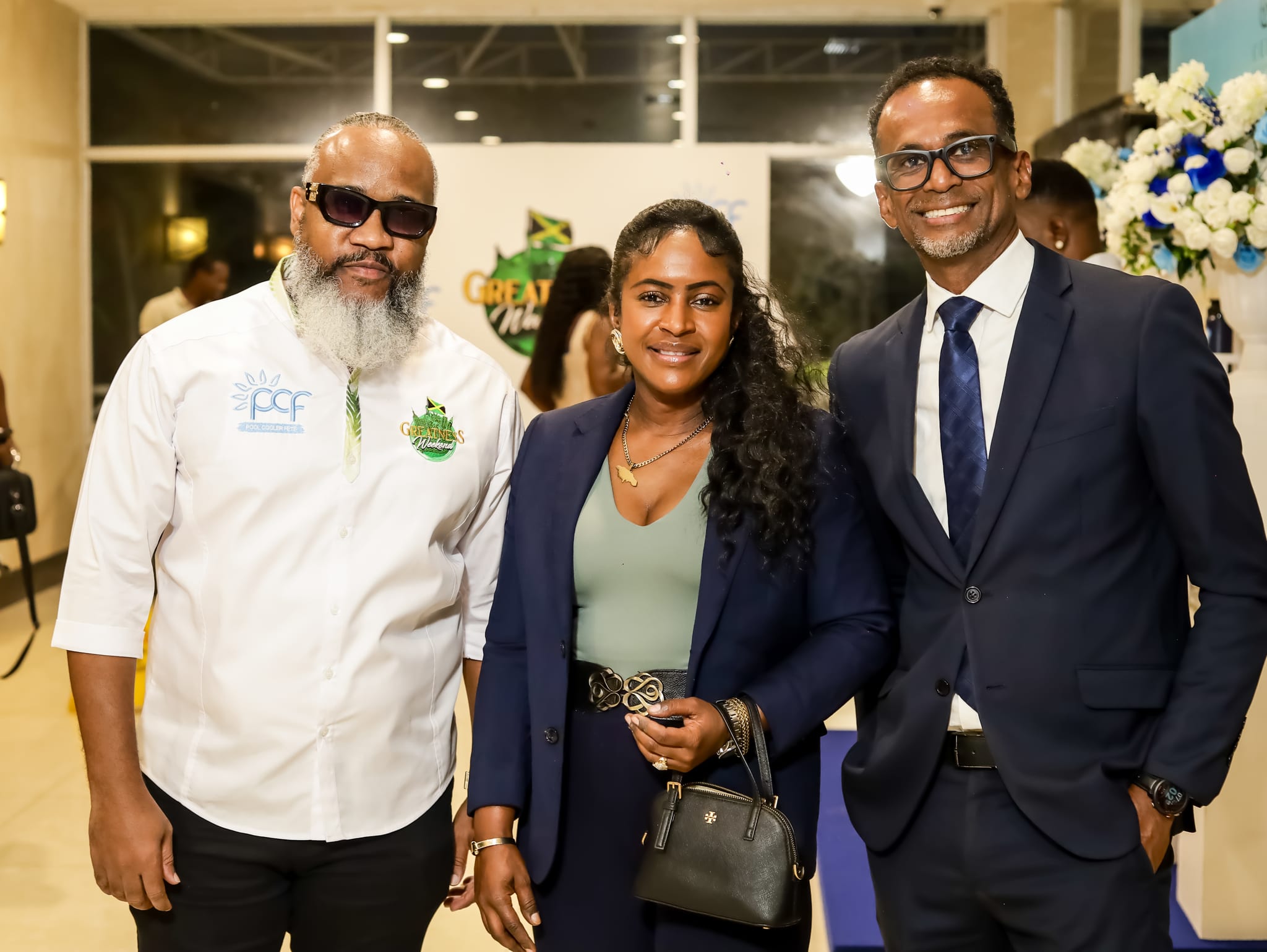 Caption From Left Curtis Hyatt, Promoter, PCF_ Mikisha Silvera, Destination Manager, Kingston & St. Andrew, TPDCo_ Dr. Carey Wallace, Executive Director, TEF at the recent Launch of Greatness Weekend 2026