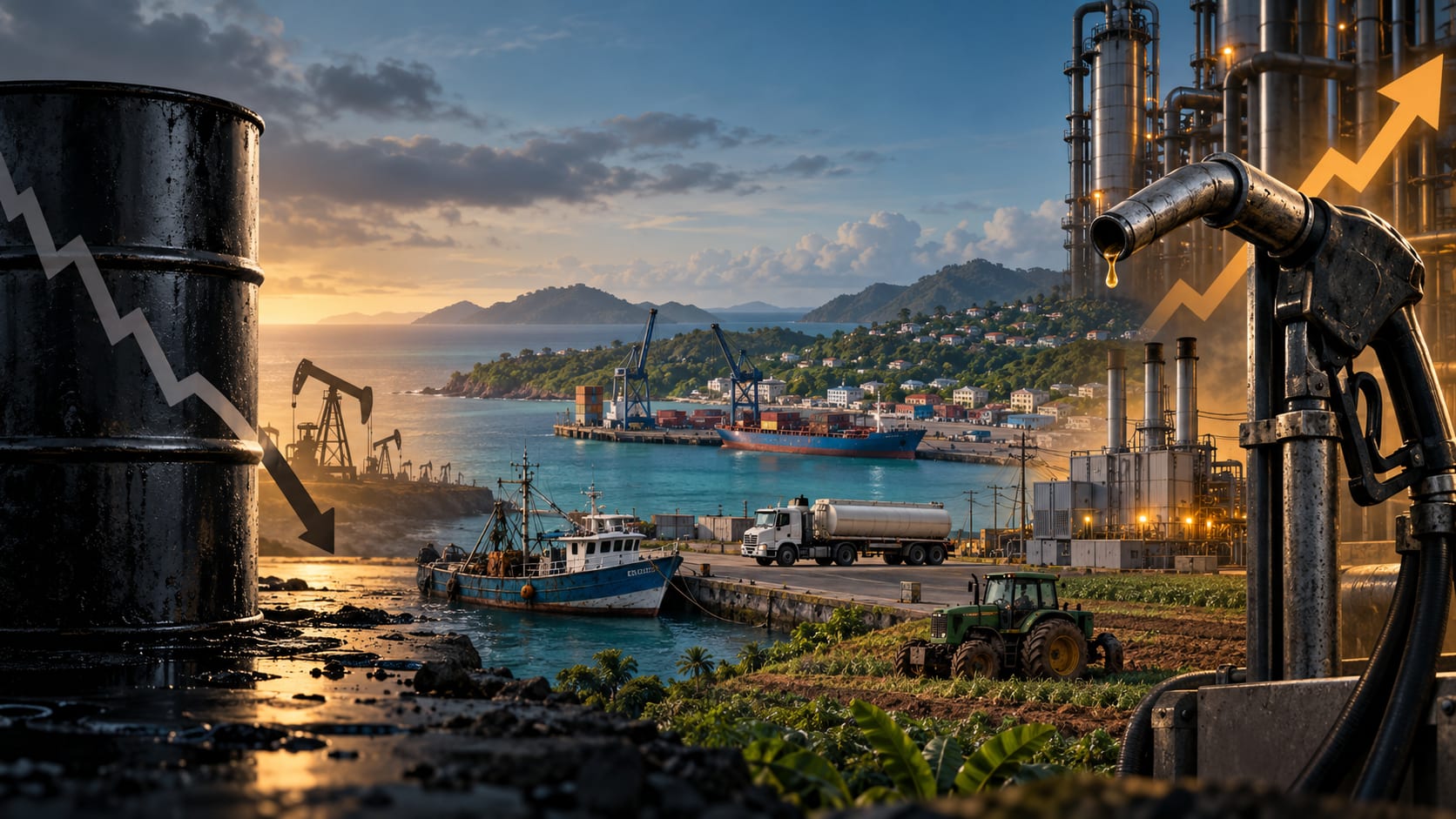 Cheaper crude, costly Caribbean diesel