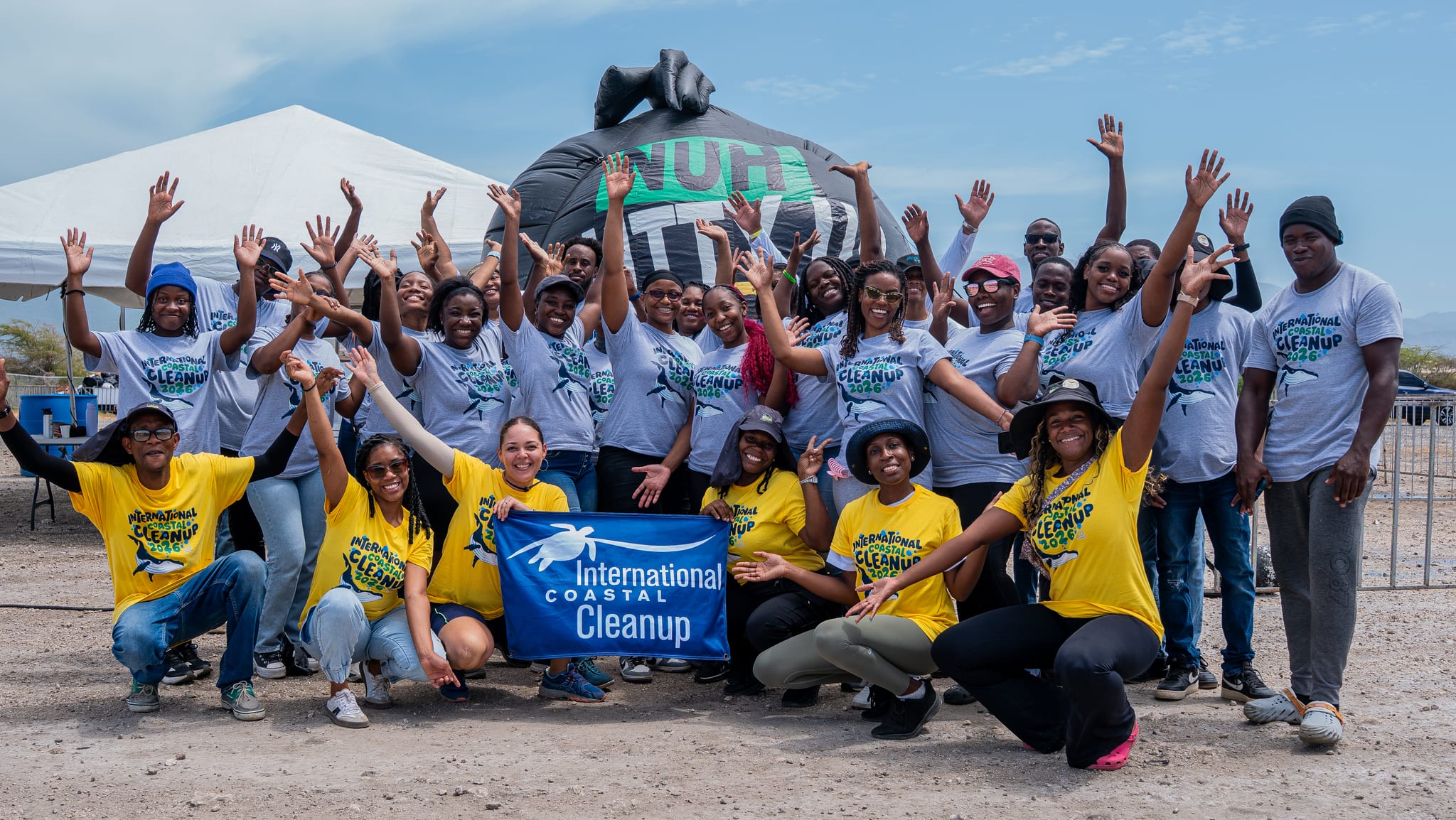 JET staff and Volunteers at JET's Flagship cleanup