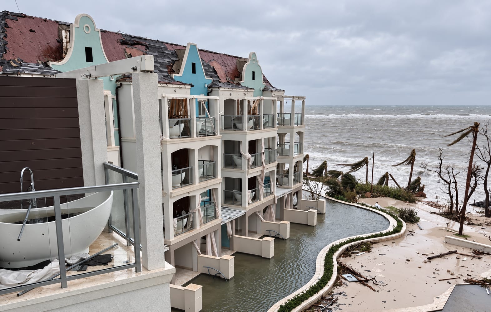 Sandals Hotel after Hurricane Melissa