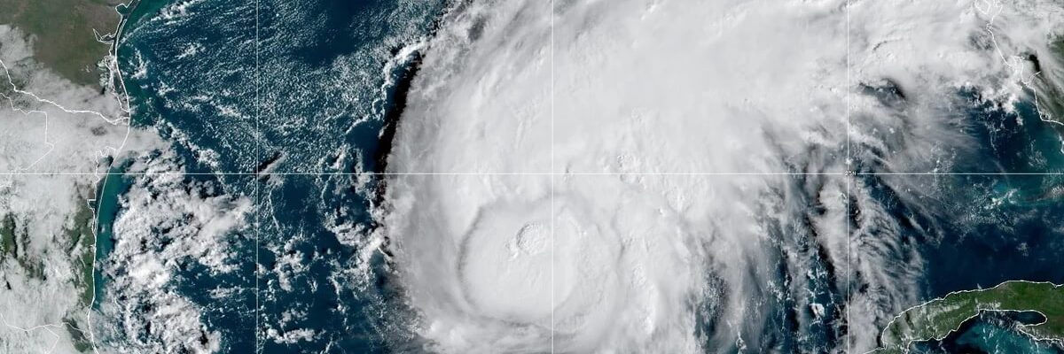 A satellite image of Hurricane Isaias on October 8. NOAA:GOES