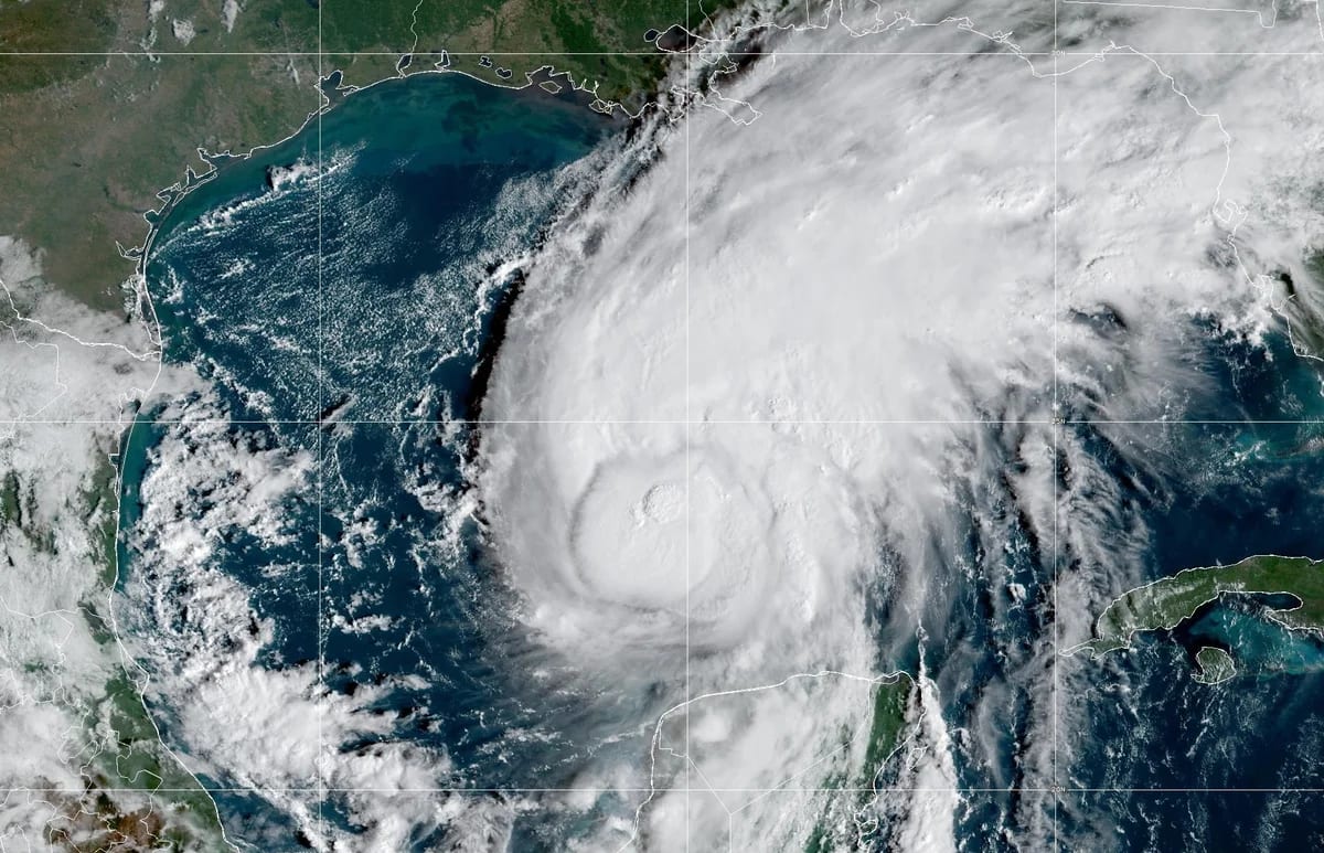 A satellite image of Hurricane Isaias on October 8. NOAA:GOES