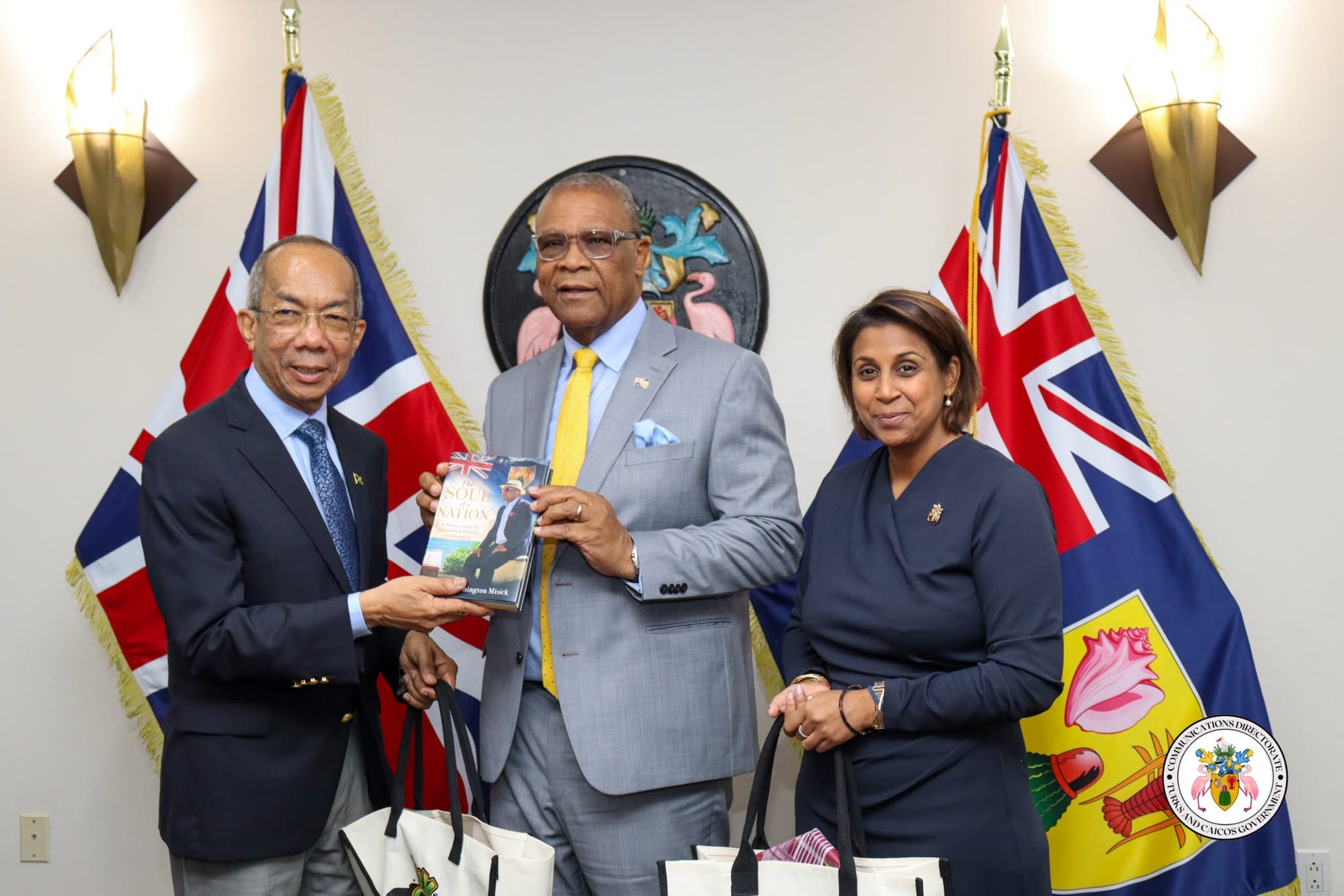 Exchange of Gifts between Jamaica and TCI with Premier and Governor receiving
