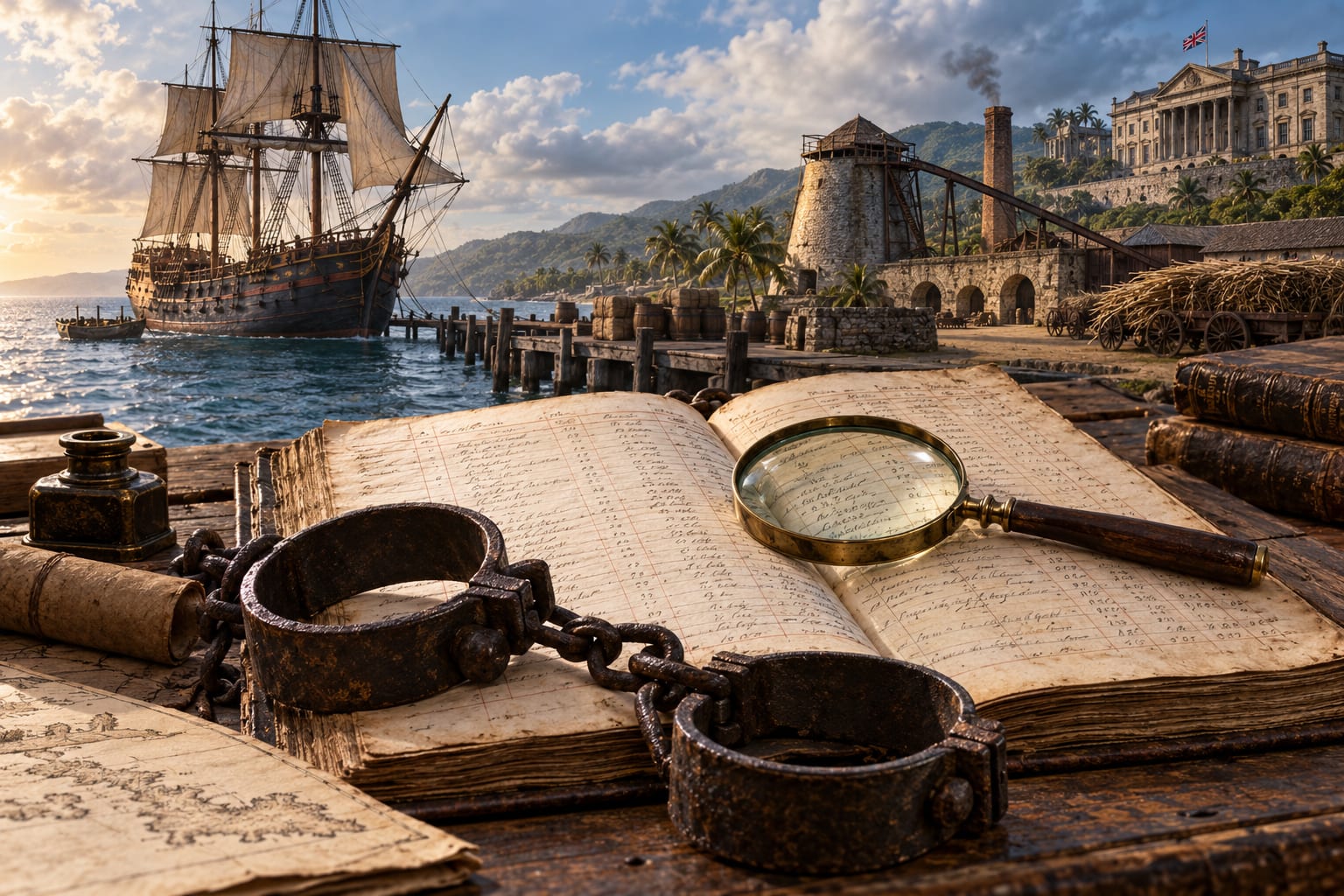 Ledger, Shackles, and Atlantic Evidence