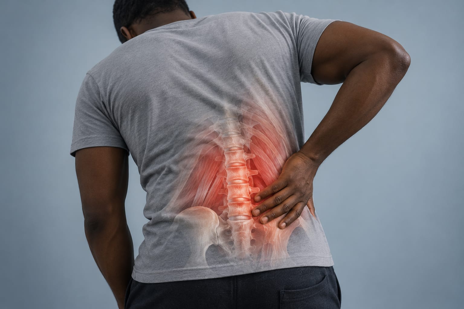 Lower-back strain, gently visualized