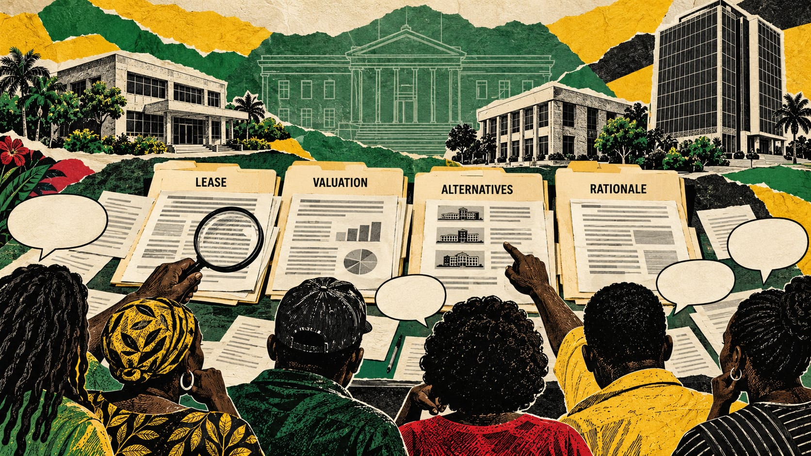 Magnifying glass over public review documents