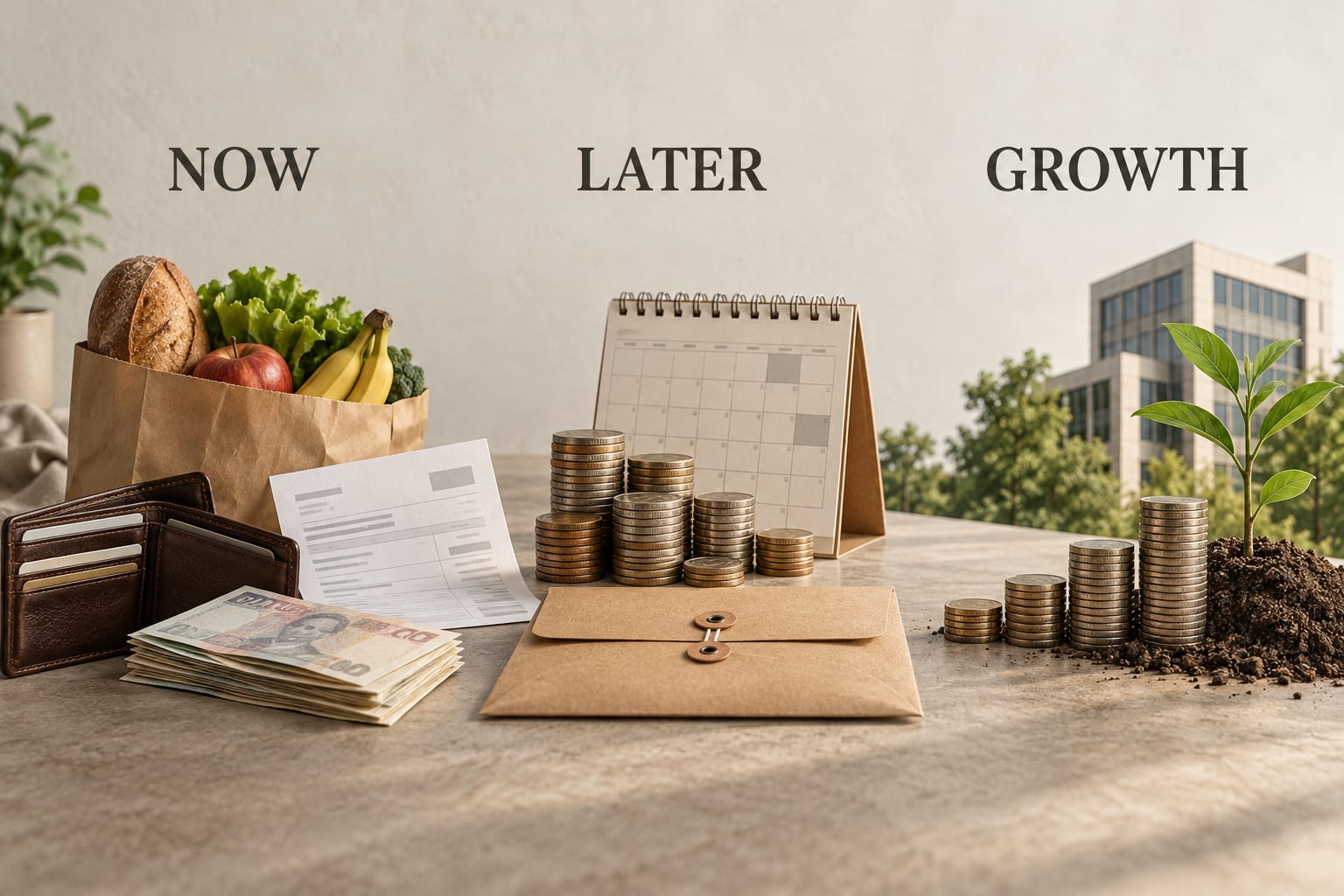 Money for today, tomorrow, and growth