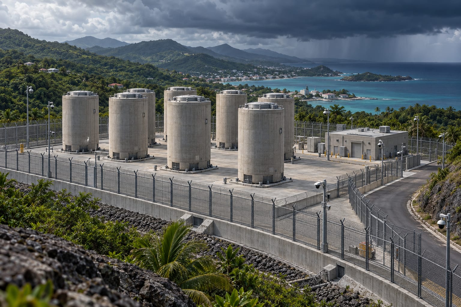 Spent Fuel Storage on a Caribbean Island