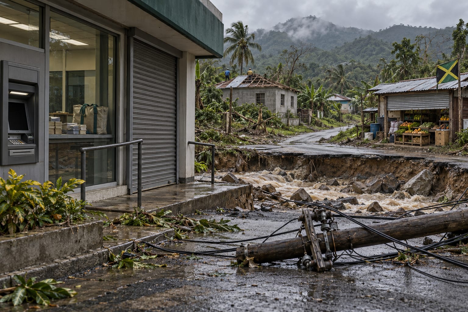 Washed-out road blocks rural financial access